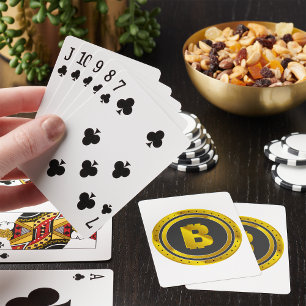 Jeu De Cartes Bitcoin doré
