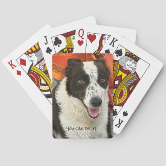 Jeu De Cartes Black and White Border Collie Playing Cards