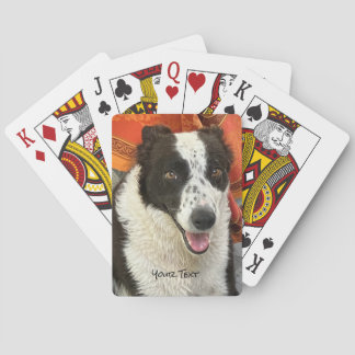 Jeu De Cartes Black and White Border Collie Playing Cards
