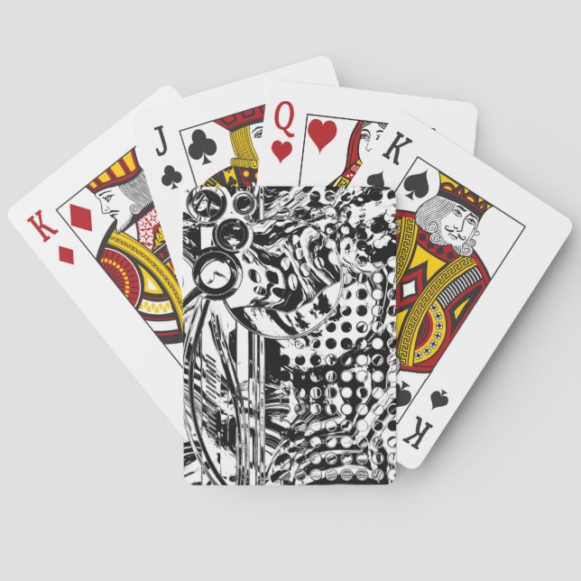 Jeu De Cartes Black and White Geometric Art 20 (dos)