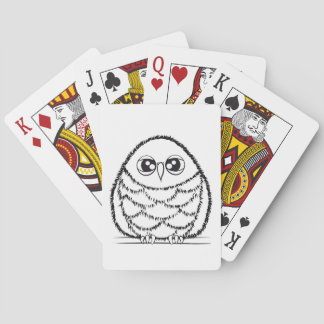 Jeu De Cartes Black and White Owl Illustration