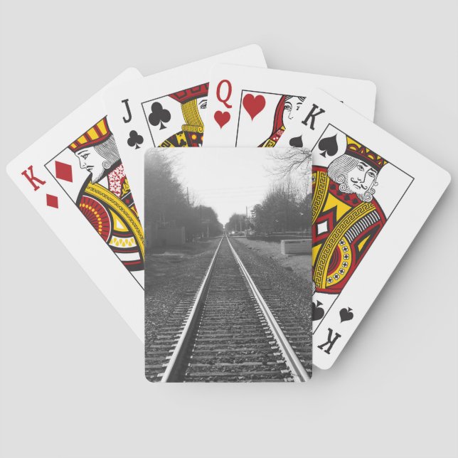 Jeu De Cartes Black and white railroad track (dos)