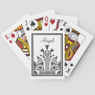 Jeu De Cartes Black and White Victorian Floral Design