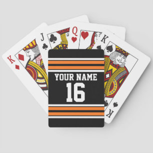 Jeu De Cartes Black avec Orange White Stripes Team Jersey