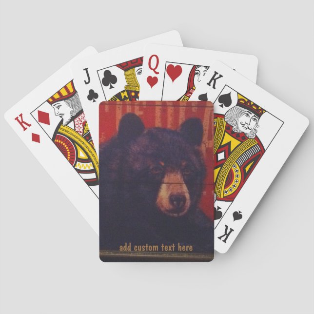 Jeu De Cartes Black Bear Art Jouer Cartes (dos)