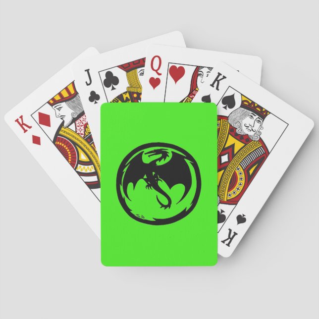 Jeu De Cartes Black Dragon green Poker jouer aux cartes (dos)