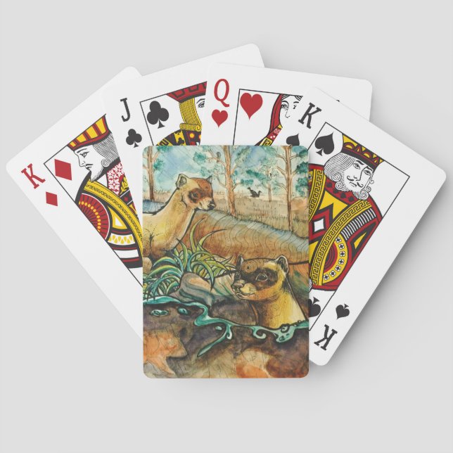 Jeu De Cartes Black Footed Ferret Playing Card Deck (dos)