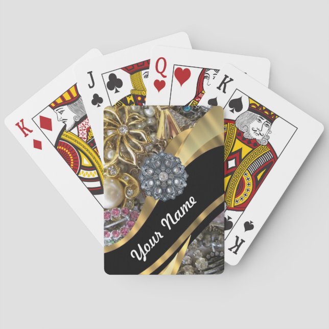 Jeu De Cartes Black & Gold bling (dos)