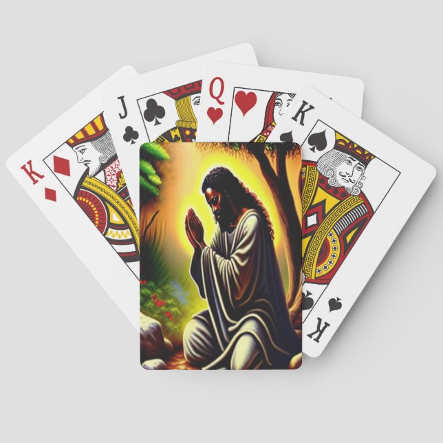 Jeu De Cartes Black Jesus prier à Gethsémani Jouer des cartes (dos)