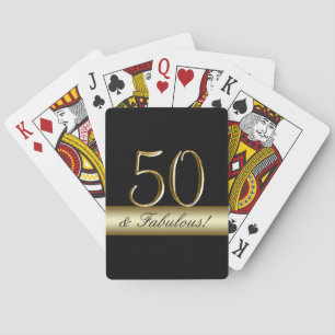 Jeu De Cartes Black Metallic Gold 50e anniversaire