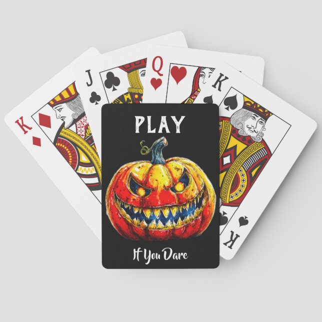 Jeu De Cartes Black Play si vous osez Halloween Smiling Citrouil (dos)
