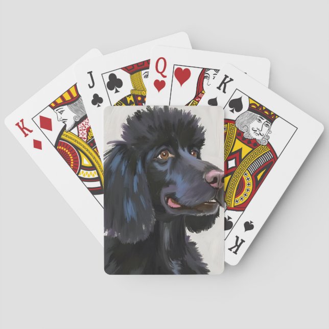 Jeu De Cartes Black Poodle | Dog Watercolor Pet (dos)
