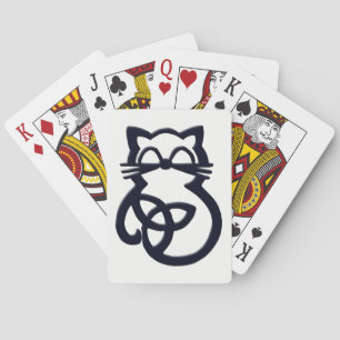 Jeu De Cartes Black Trinity Knot Celtic Cat Jouer des cartes