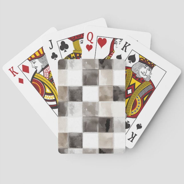 Jeu De Cartes Black White Brown Squares (dos)