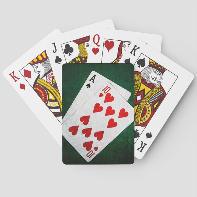 Jeu De Cartes Blackjack 21 point - As, Ten (dos)