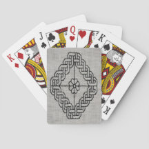 Blackwork embroidery playing cards