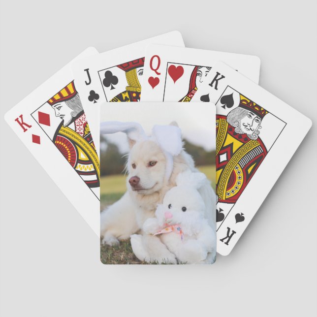 Jeu De Cartes Blanc Lapphund Finlandais Puppy Cute (dos)