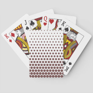 Jeu De Cartes Blanc Moderne Tacheté Café Profond