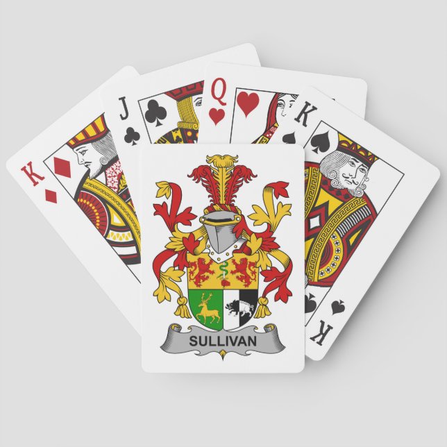 Jeu De Cartes Blason de la famille Sullivan (dos)