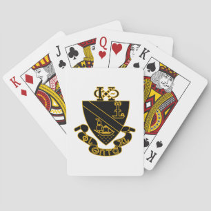 Jeu De Cartes Blason de Phi Chi Theta Or et Noir