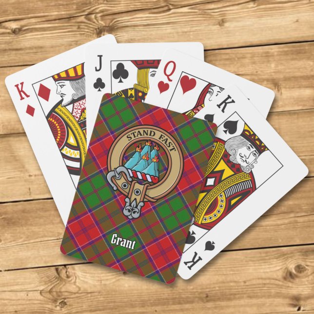 Jeu De Cartes Blason du clan Grant sur tartan (Créateur téléchargé)
