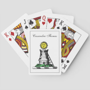 Jeu De Cartes Blason héraldique médiéval vintage emblème de chât