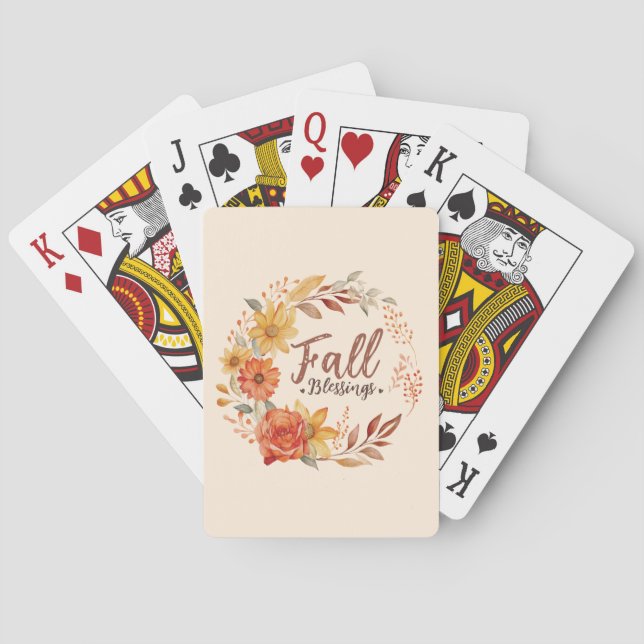 Jeu De Cartes Blessures d'automne - Feuilles d'automne et couron (dos)