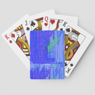 Jeu De Cartes Bleu Abstrait Chic