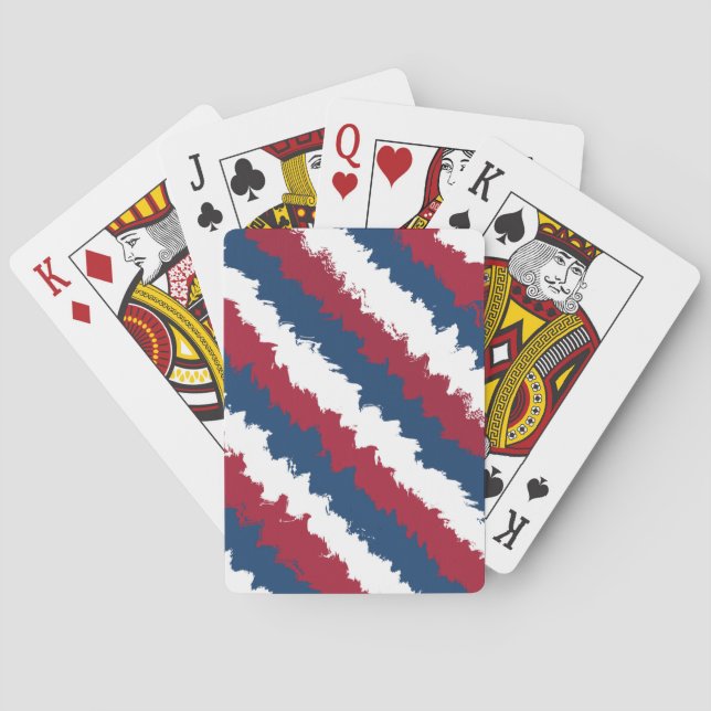 Jeu De Cartes Bleu, blanc et rouge Cool (dos)