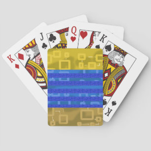 Jeu De Cartes Bleu cool Chic Bleu Grandes géométriques