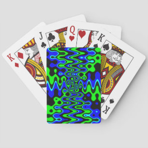 Jeu De Cartes Bleu et Vert couleur Psychédélique Cartes de Jeu