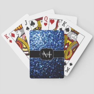 Jeu De Cartes Bleu foncé foncé brillant parties scintillant scin