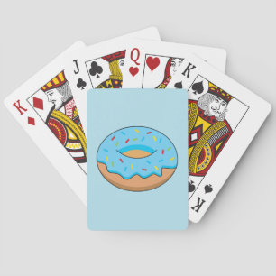 Jeu De Cartes Bleu givré avec dessin à arroser