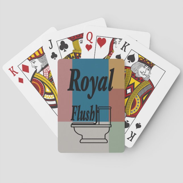 Jeu De Cartes Bleu Gris Vert Terracotta Couleur Bloc (dos)