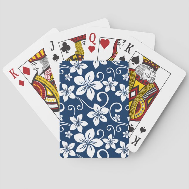 JEU DE CARTES BLEU HAWAII (BLEU DE LA MARINE) (dos)