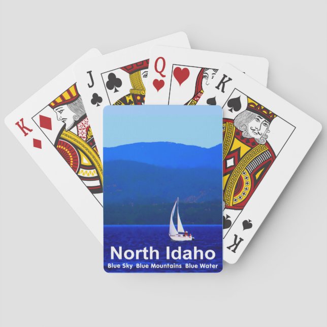 Jeu De Cartes Bleu nord de l'Idaho (dos)