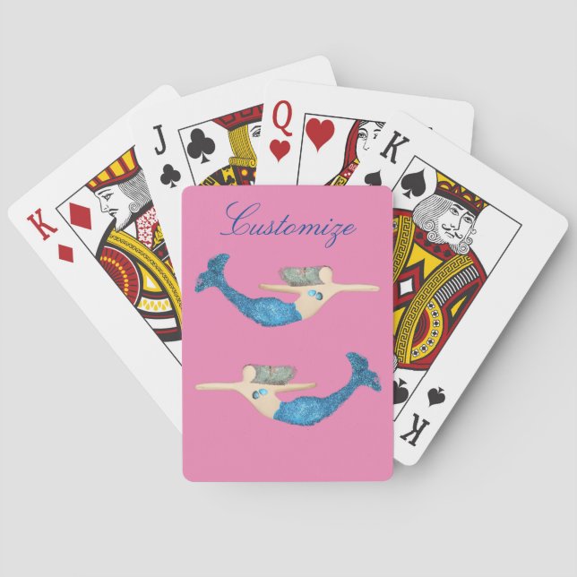 Jeu De Cartes Bleu-queue Sirène nager Thunder_Cove (dos)