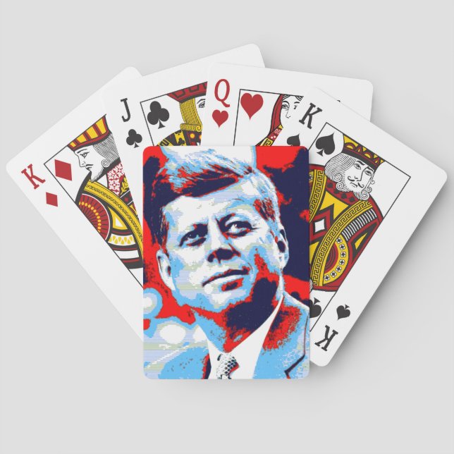 Jeu De Cartes Bleu rouge de JFK John F. Kennedy d'art de bruit (dos)
