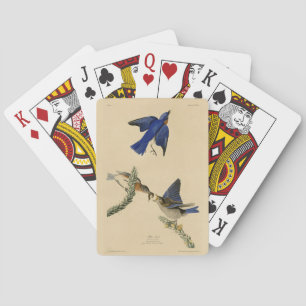 Jeu De Cartes Bleu rouge de l'est des oiseaux d'Amérique d'Audub