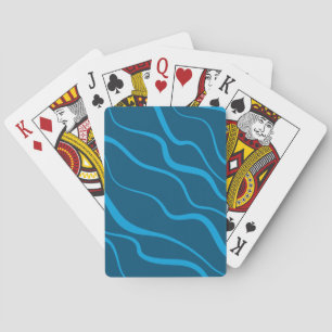 Jeu De Cartes Bleu, simple, moderne, cool vague abstraction