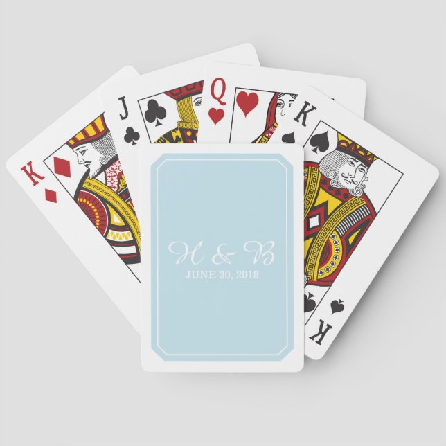 Jeu De Cartes Bleu Simplement Élégant Jouer Cartes (dos)