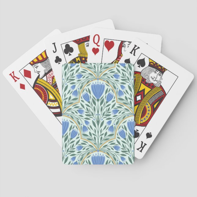 Jeu De Cartes Bleuets délicats (dos)