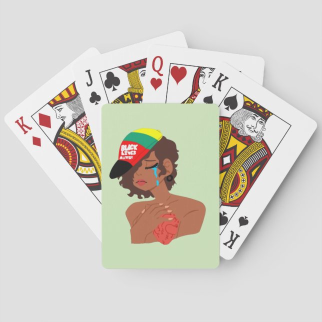 Jeu De Cartes BLM Black Woman's Tears Classic Playing Cards (dos)
