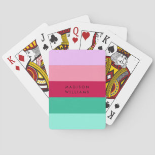 Jeu De Cartes Bloc de couleur à rayures horizontales Viva Magent