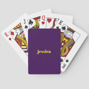Jeu De Cartes Bloc de couleur minimaliste nom personnalisé
