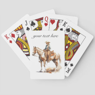 Jeu De Cartes Blonde d'aquarelle occidentale, coutume