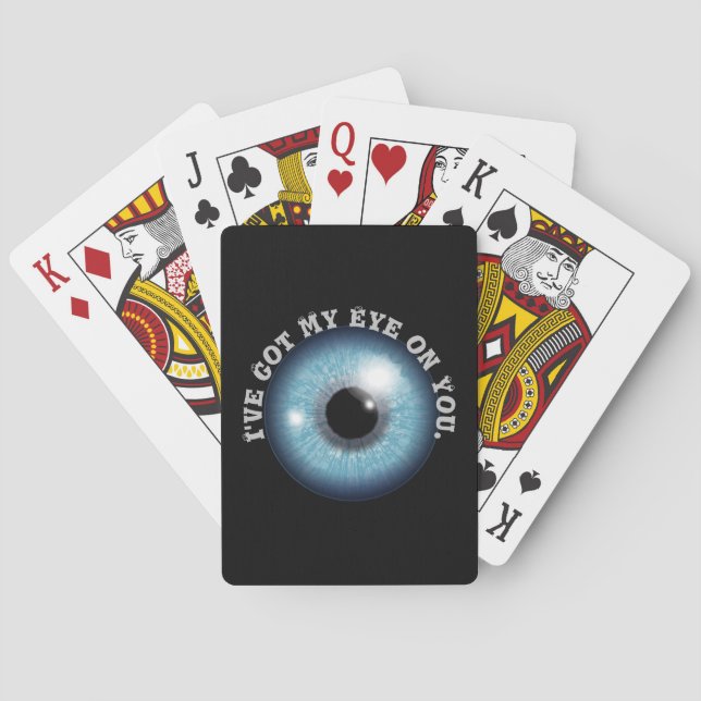 Jeu De Cartes Blue Eye J'ai mon oeil sur vous Cool Funny Custom (dos)