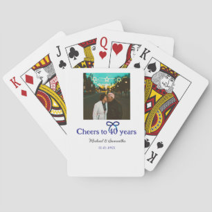 Jeu De Cartes Blue g bow salue à 40 ans mariage
