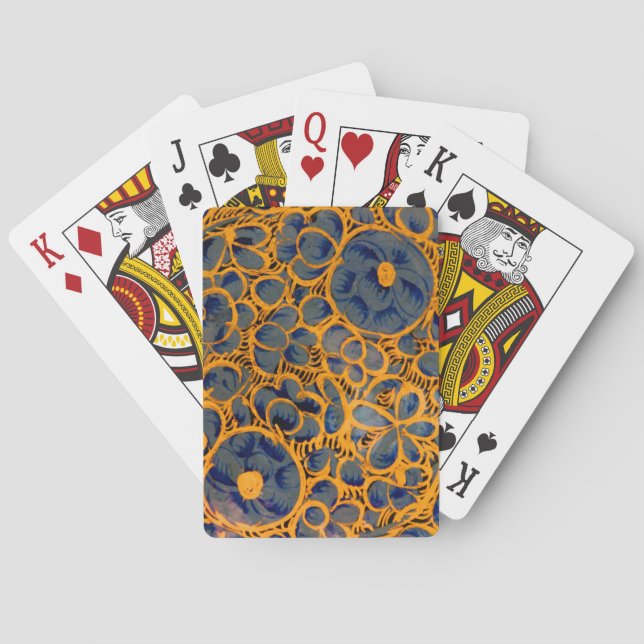 Jeu De Cartes Blue Indian Texture Playing Cards (dos)