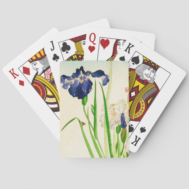Jeu De Cartes Blue Iris - imprimé japonais aquarelle (dos)